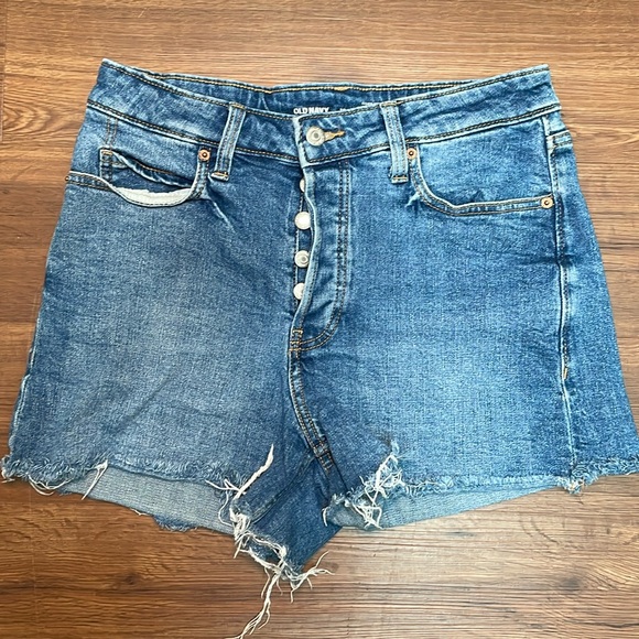 Old Navy Higher High Rise Sky-High A-Line Denim Short size 10 - Picture 1 of 3